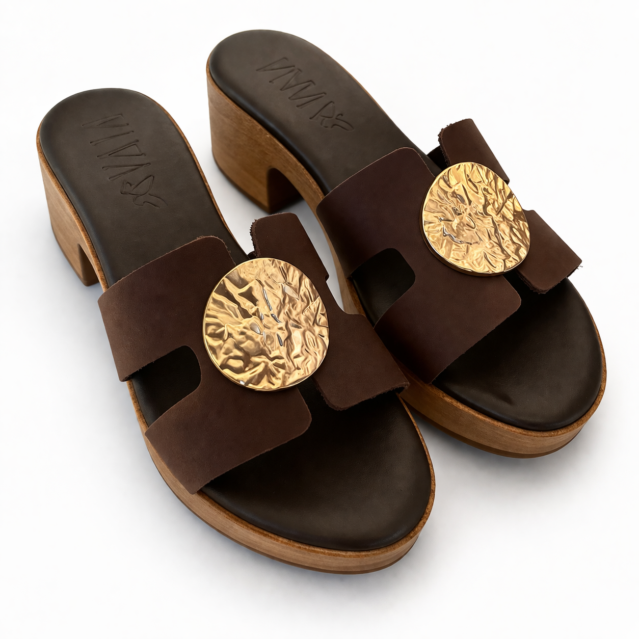 Sandalia Tacón OLAYA. Marrón