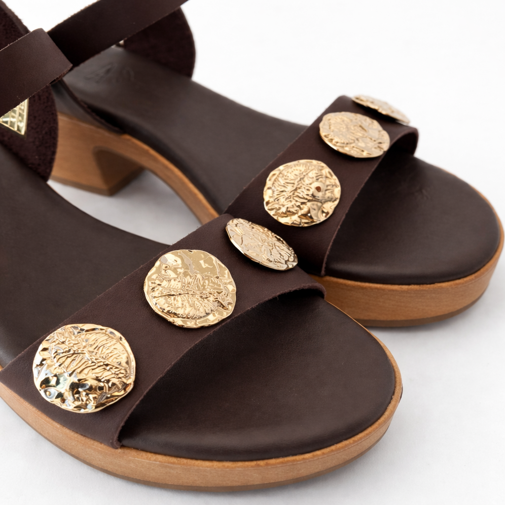 Sandalia Tacón ESTHER. Marrón