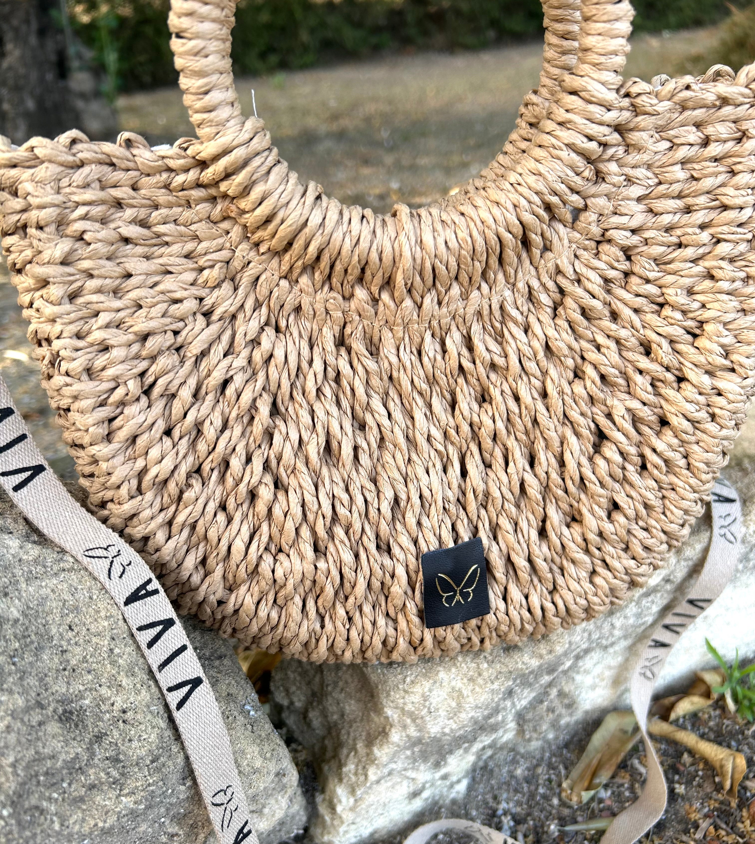 BOLSO DE RAFIA CAPRI CAMEL