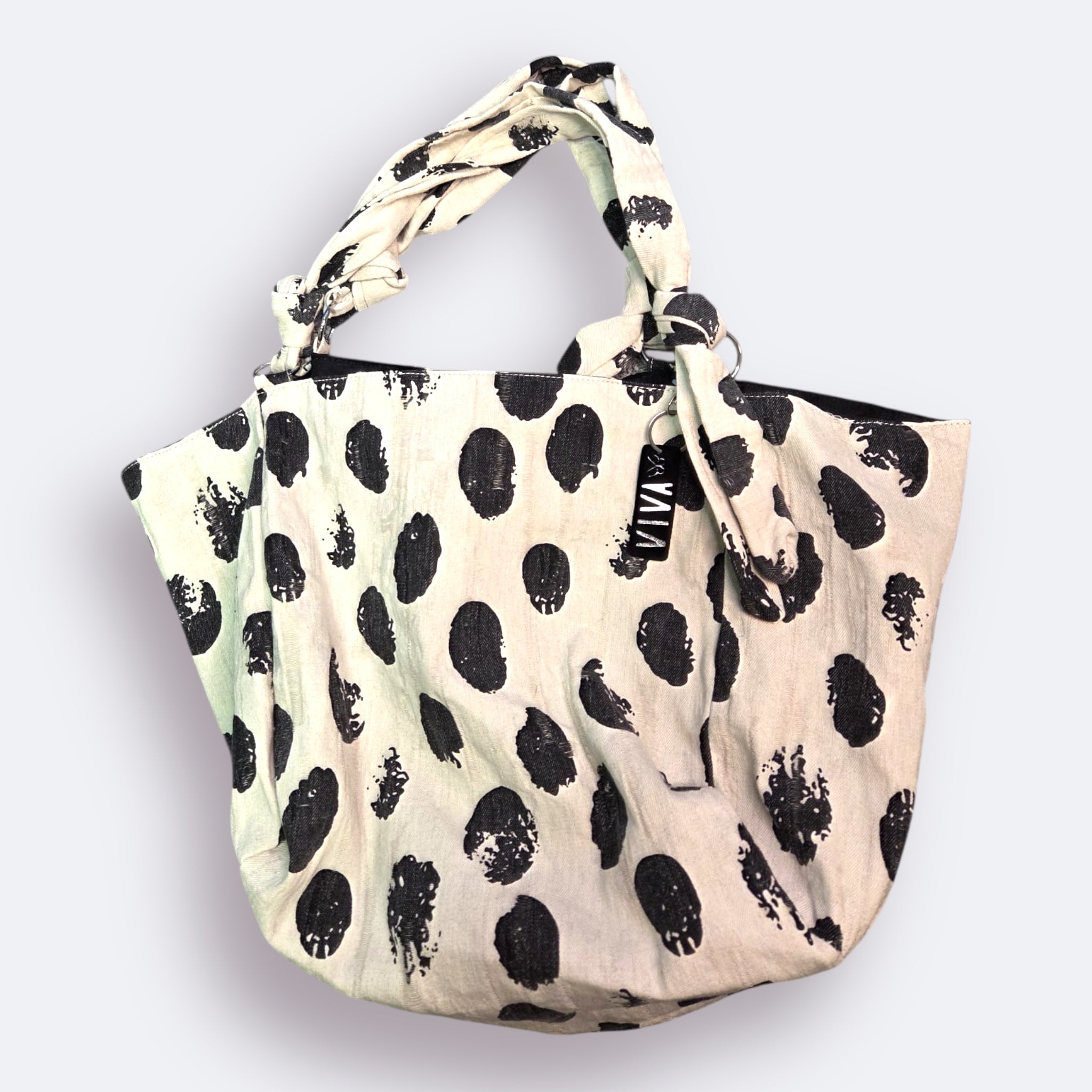 BOLSA TOTE TOSCANA BEIS Y NEGRO