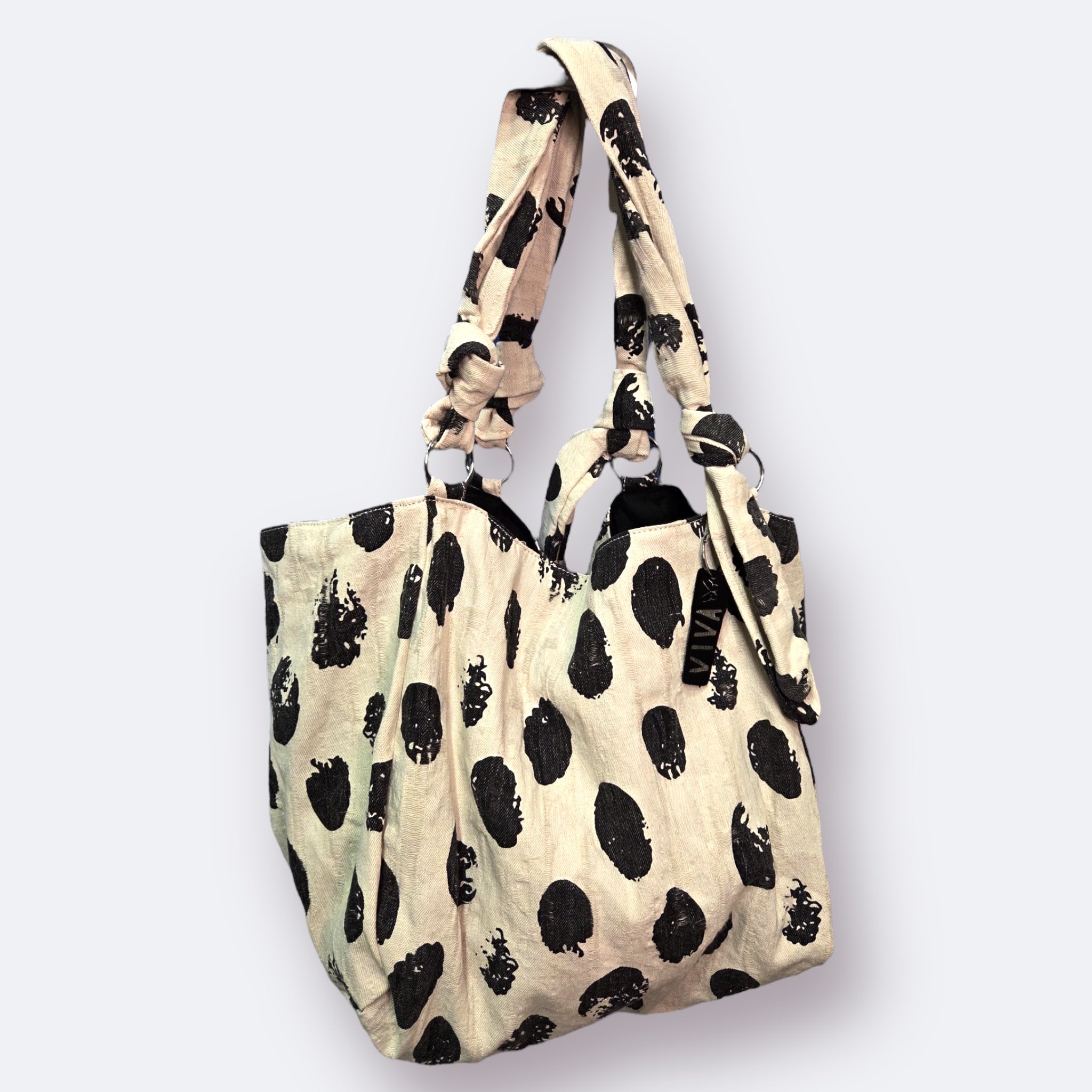 BOLSA TOTE TOSCANA BEIS Y NEGRO