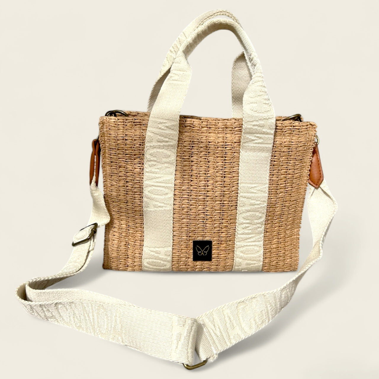 IBIZA. Bolso de Rafia. Doble asa