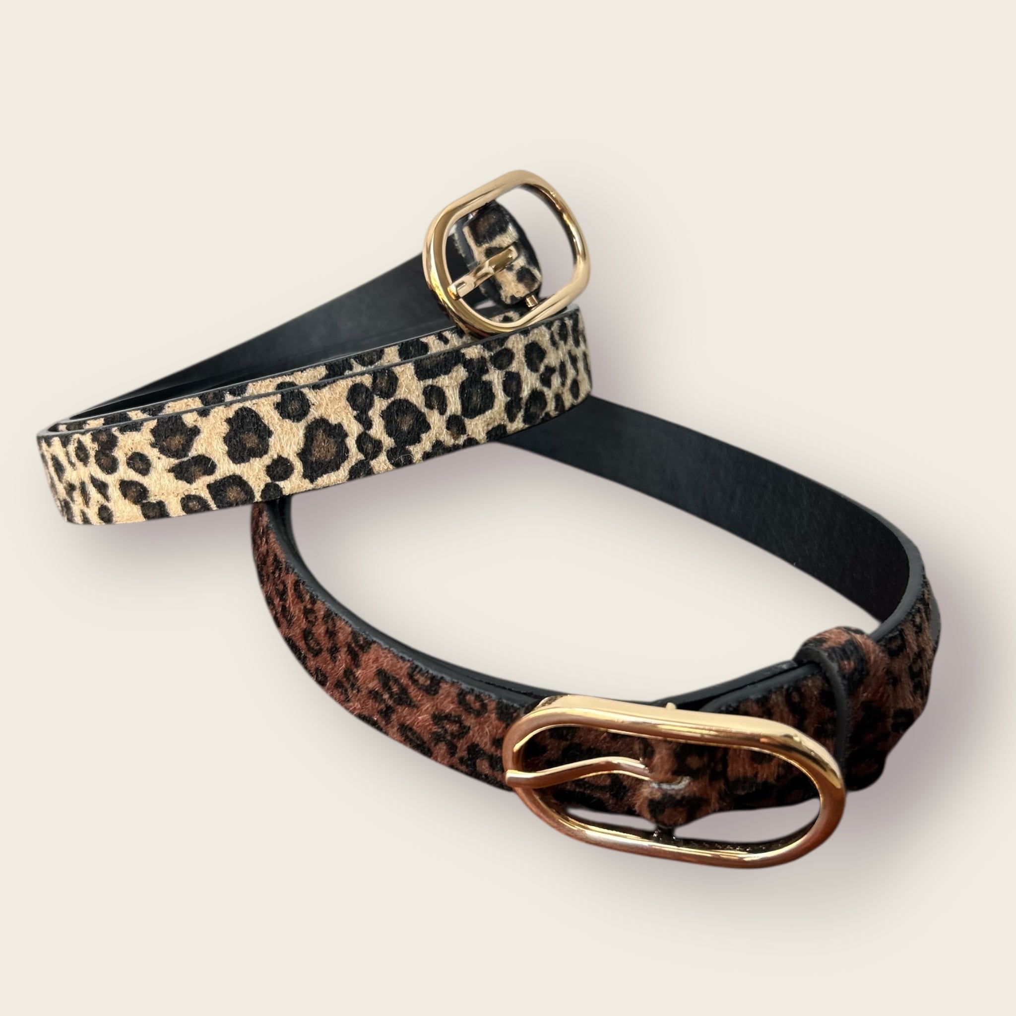 Cinturón SAVANA. Leopardo beis