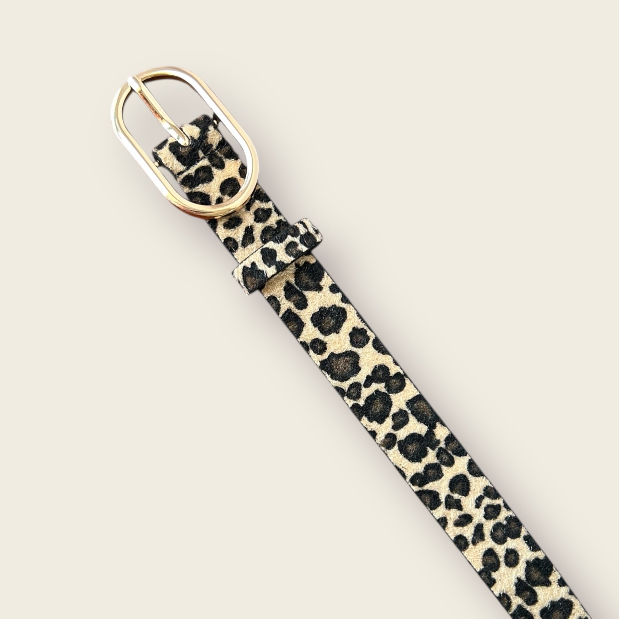 Cinturón SAVANA. Leopardo beis