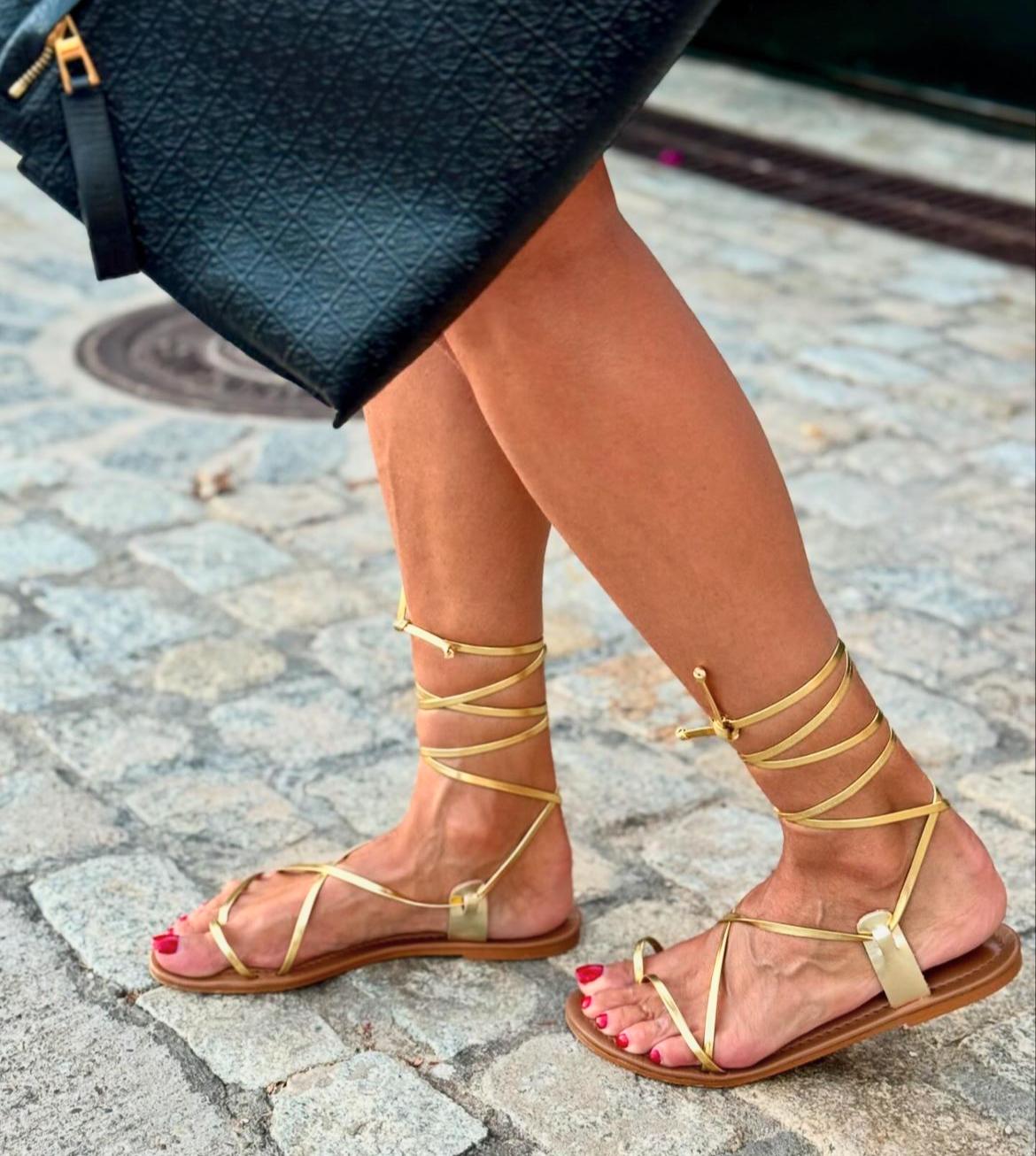 ARTEMISA Sandalia romana Oro