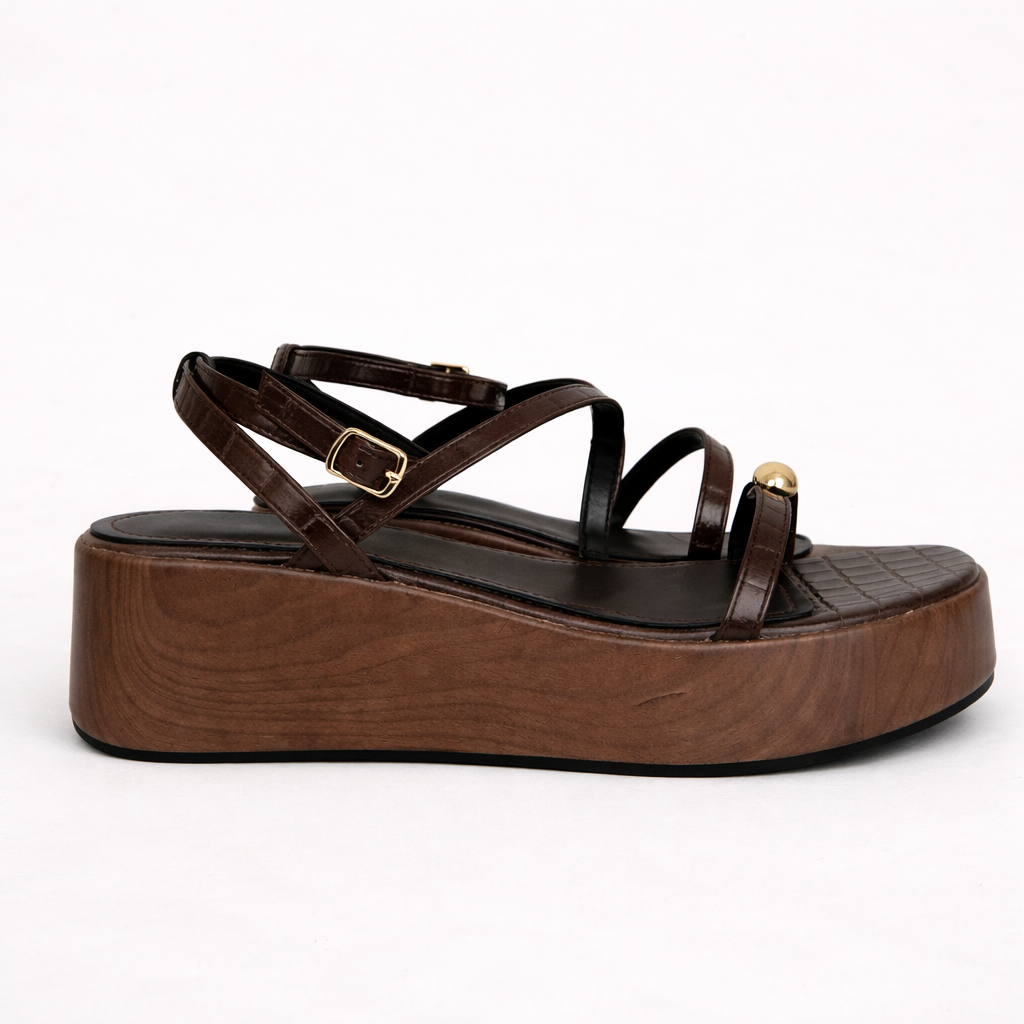 Cuña ROMINA. Marrón