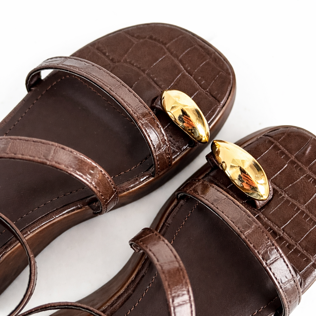 Cuña ROMINA. Marrón