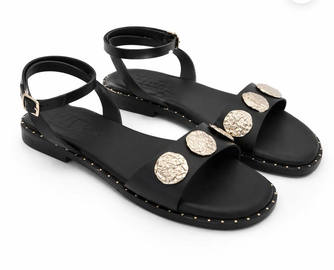 Sandalia GAIA. Negro