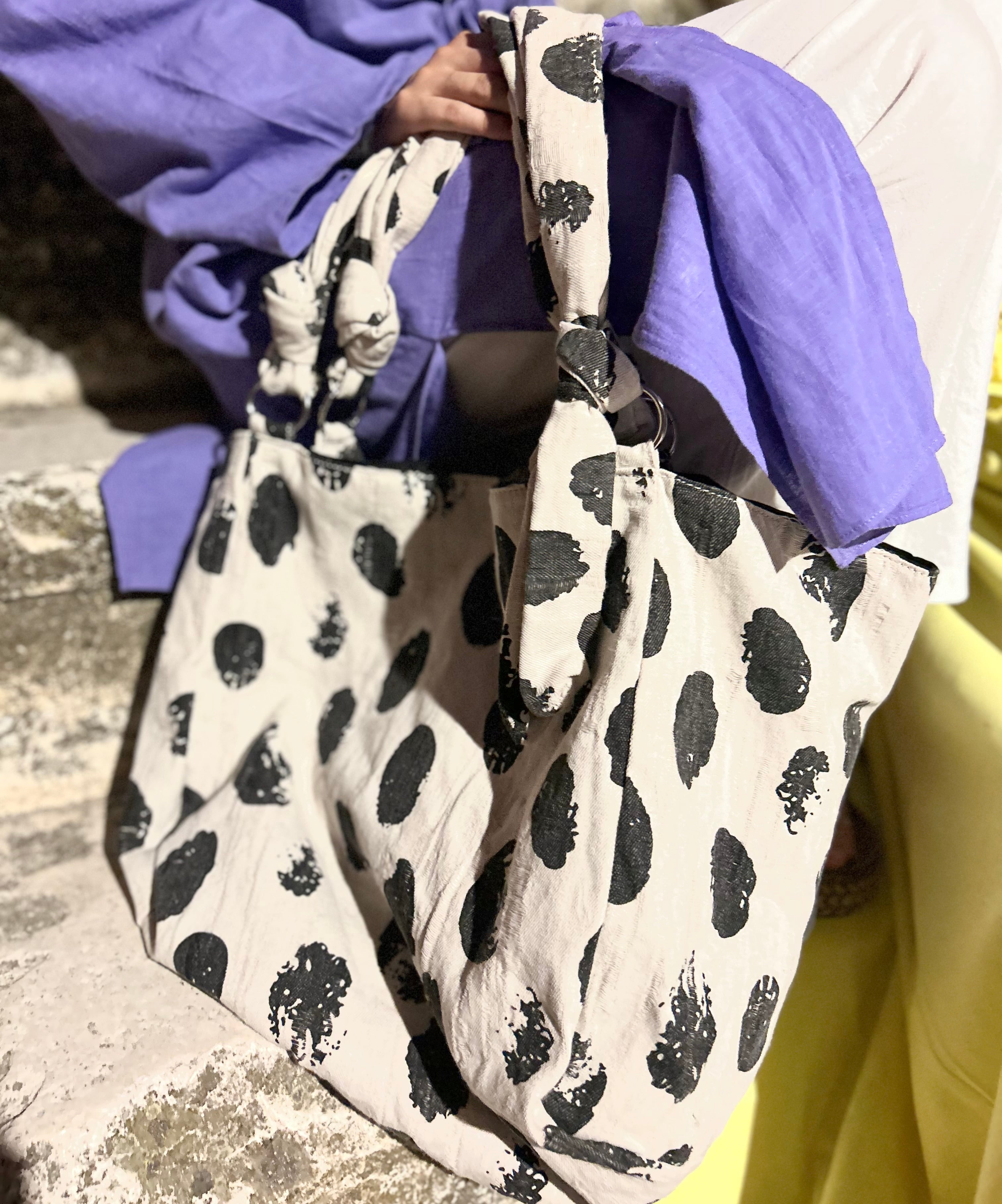 Bolsa Tote TOSCANA beis y negro