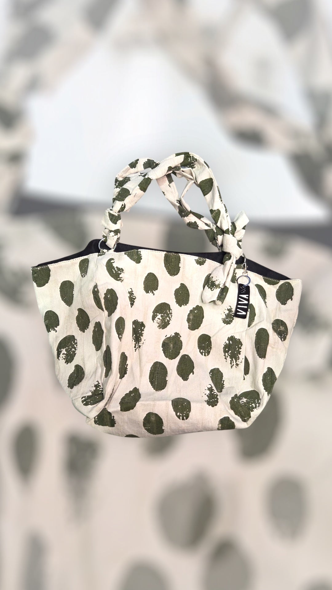Bolsa Tote TOSCANA beis y verde