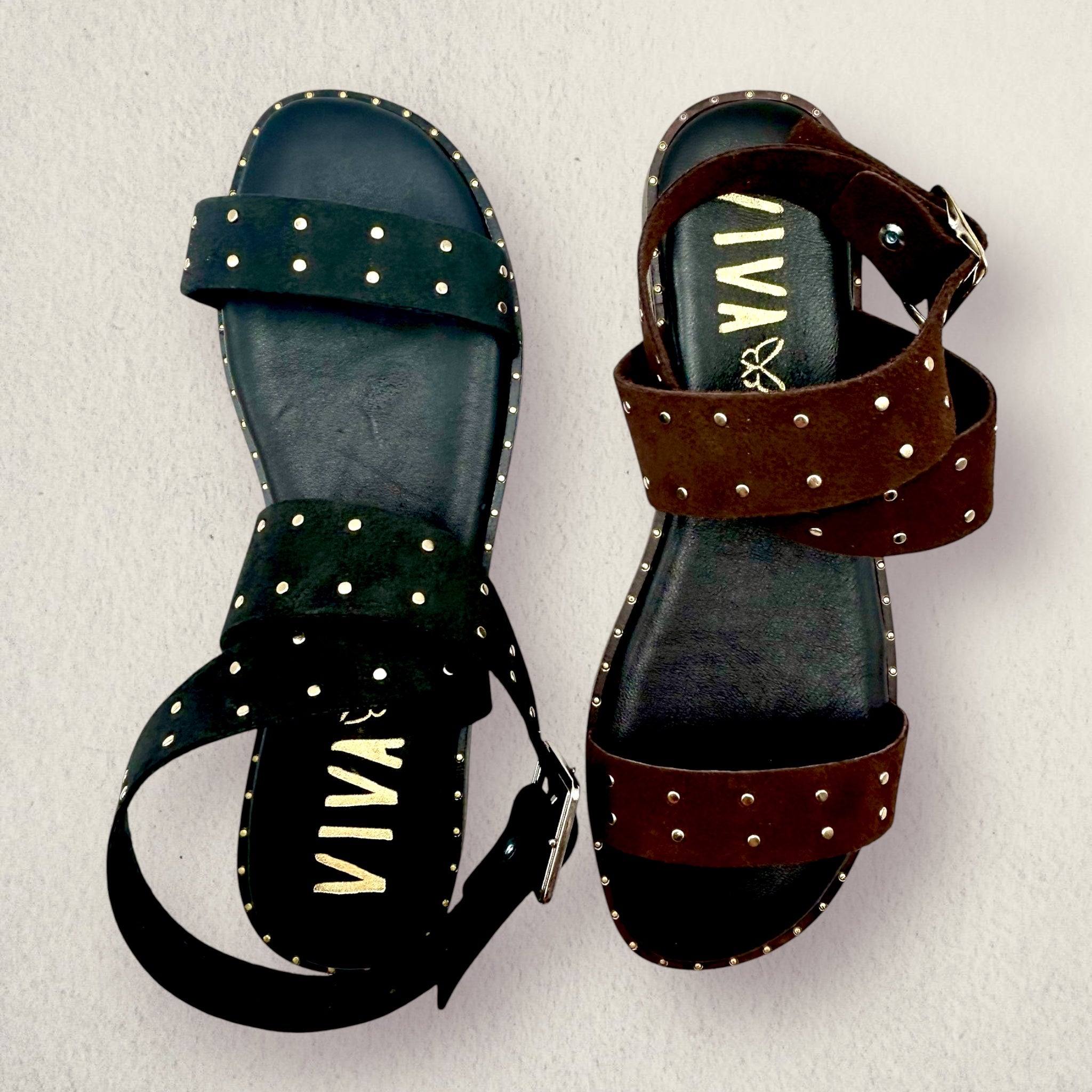 NOA ROCK - Sandalia plana. Negro