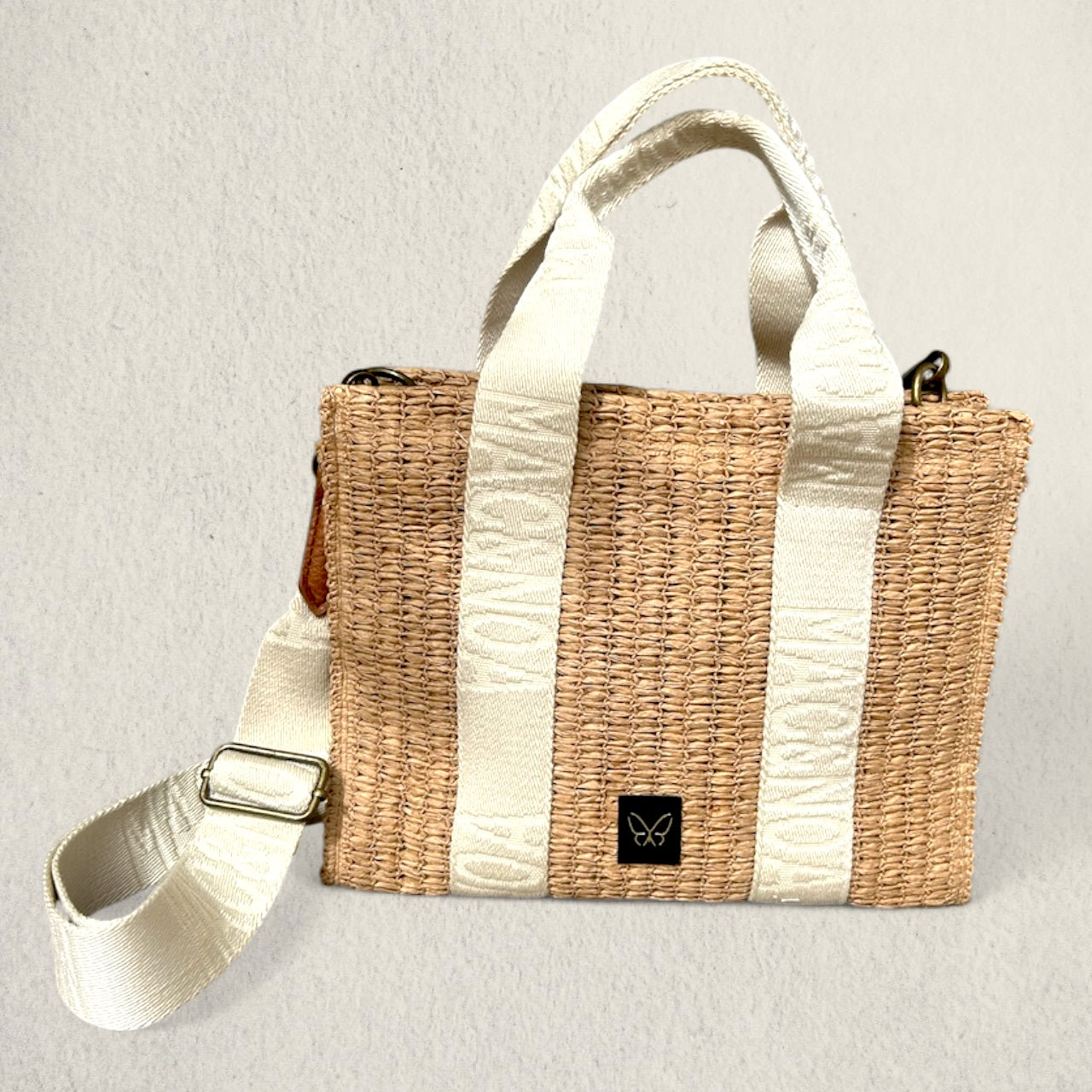 IBIZA. Bolso de Rafia. Doble asa