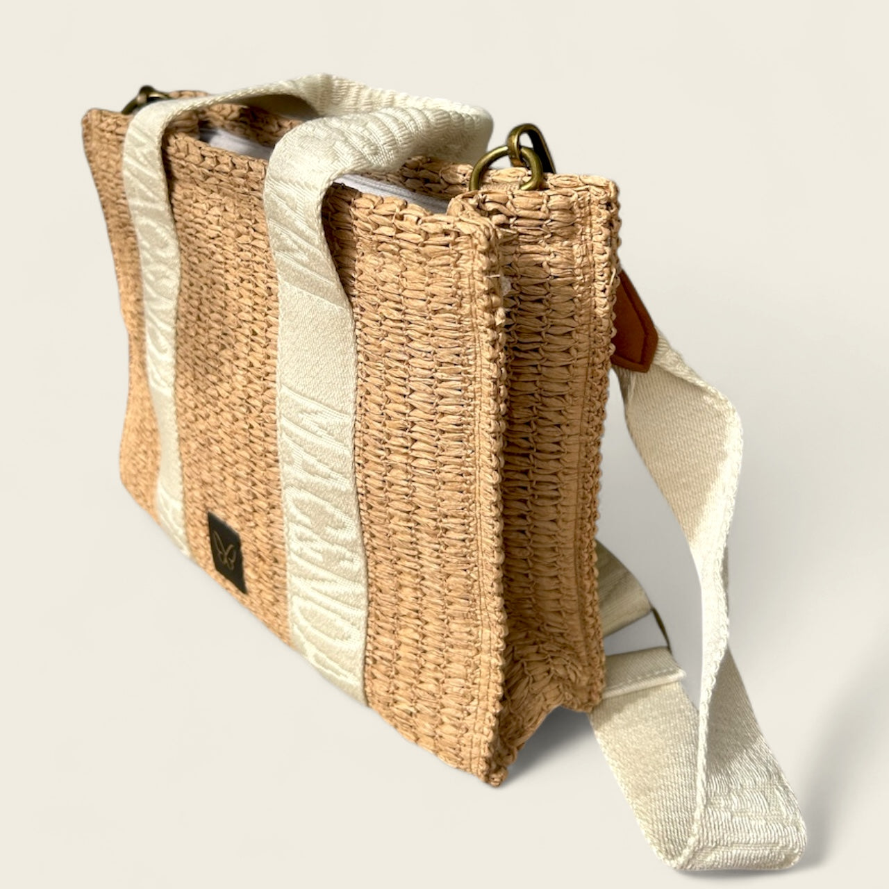 IBIZA. Bolso de Rafia. Doble asa
