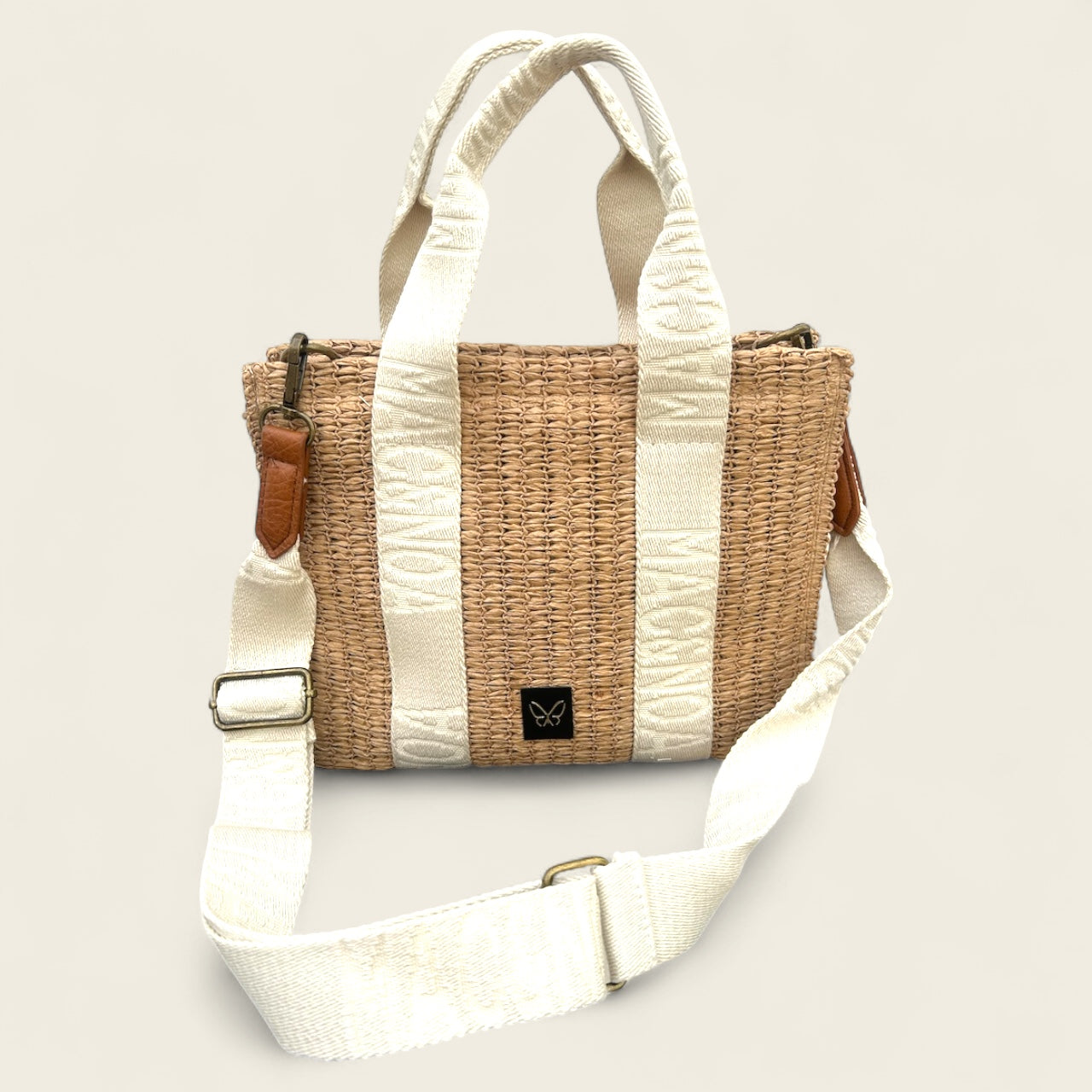 IBIZA. Bolso de Rafia. Doble asa