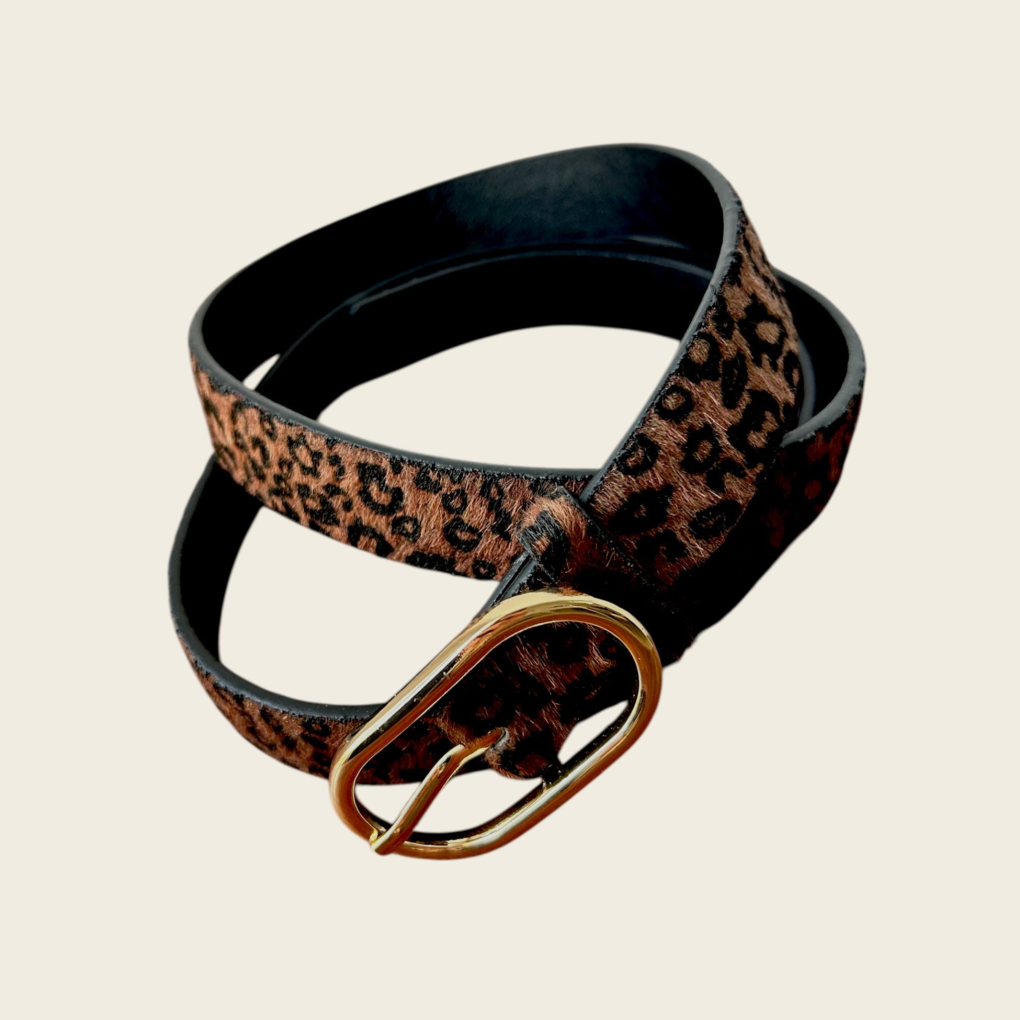 Cinturón SAVANA. Leopardo marrón
