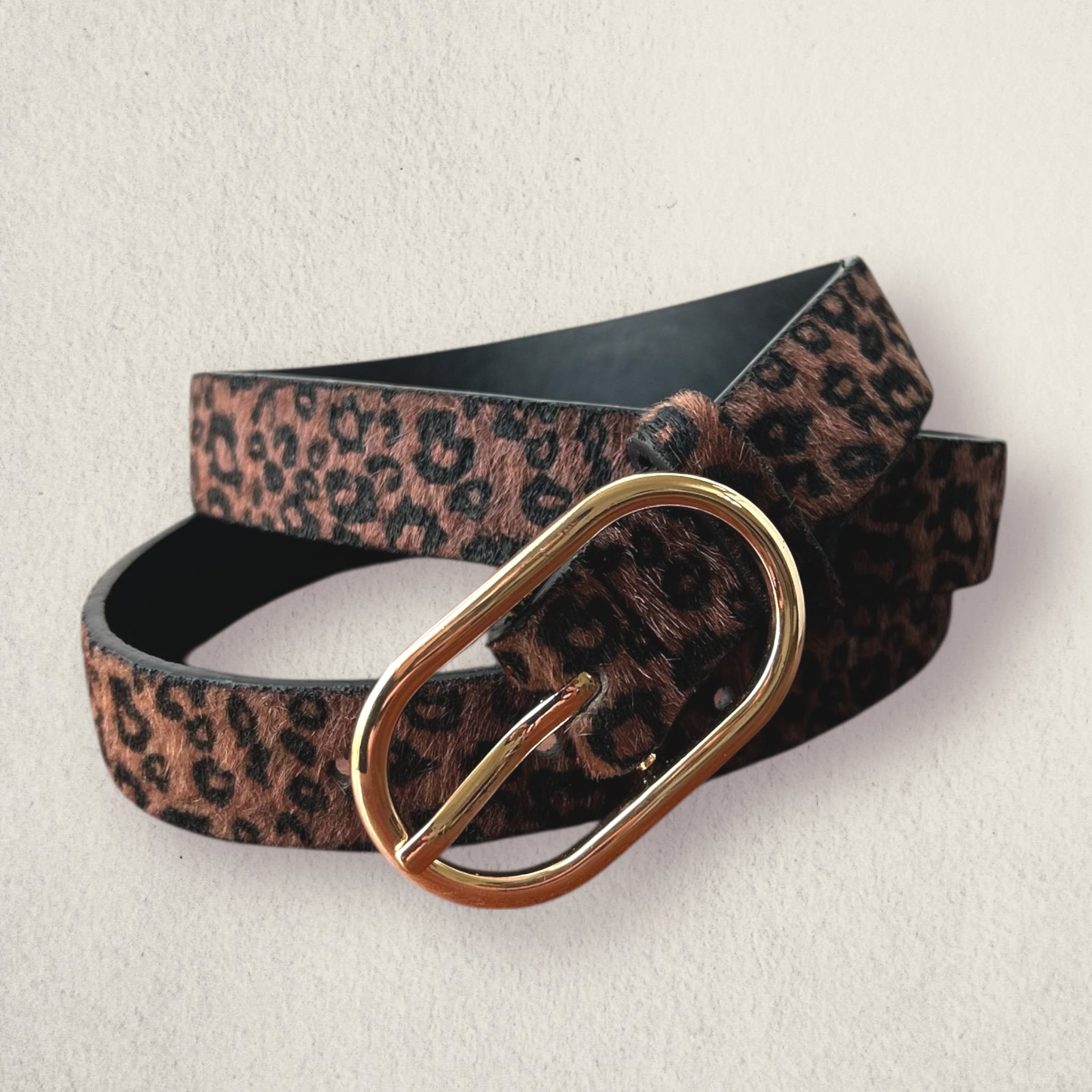 Cinturón SAVANA. Leopardo marrón